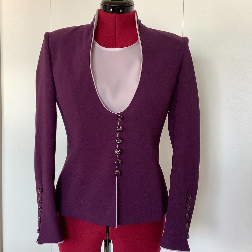 Vintage 90s 3-pc pant suit: blazer, top, pants